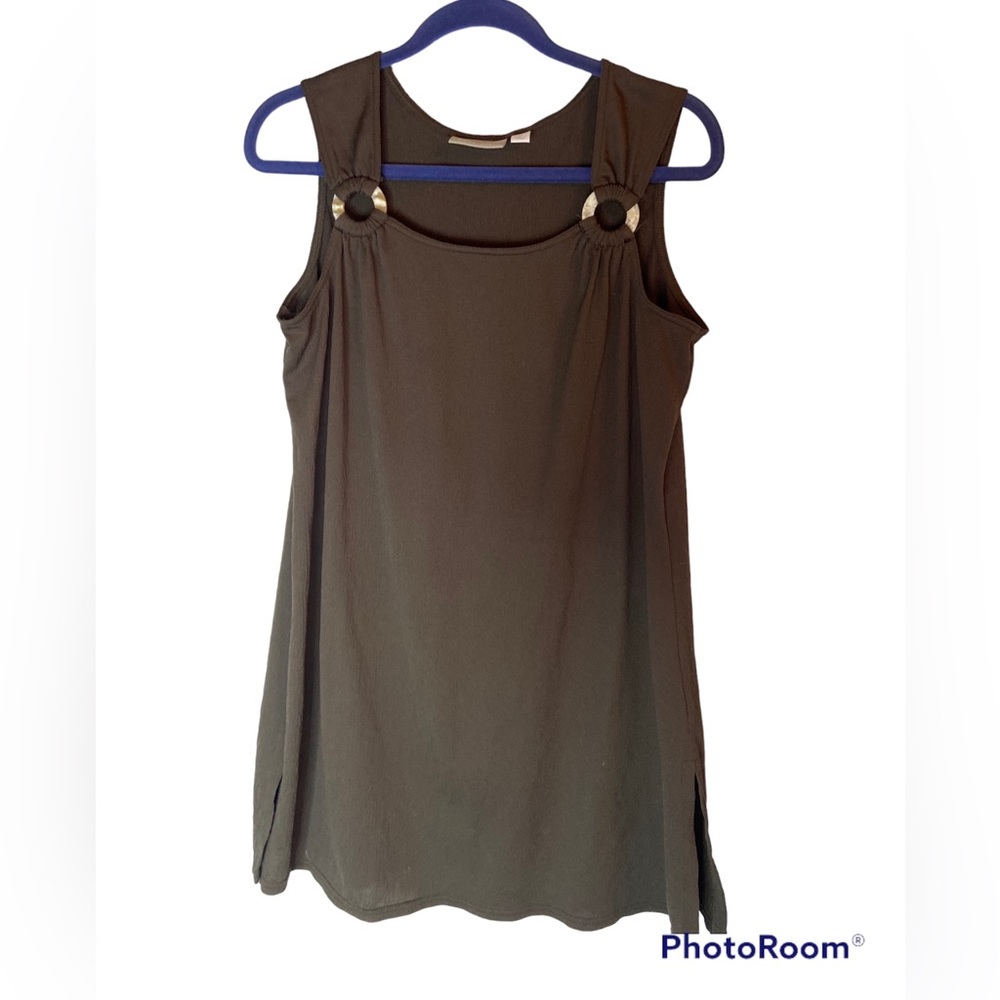 Brown summer beach pool swimming suit cover up tunic medium Croft & barrow